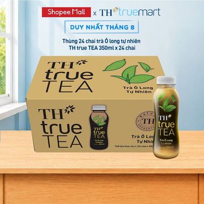Thùng Trà Ô Long hương vị tự nhiên TH true TEA milk 350ml (24 Chai)