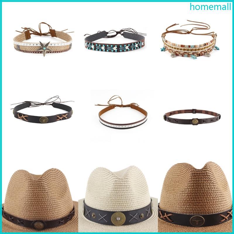 HO Cowboy Hat Band DIY Western Hat Belt Western Beaded Hat Band Ban nhạc Studded Hat Band