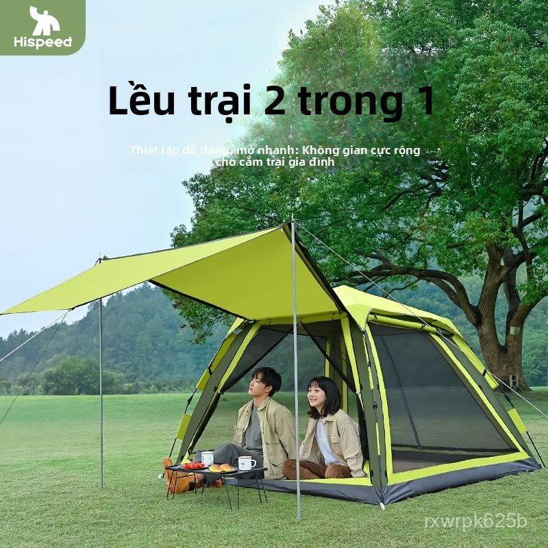 Lều cắm trại tự động Hispeed chống nước lắp đặt nhanh cho chuyến dã ngoại