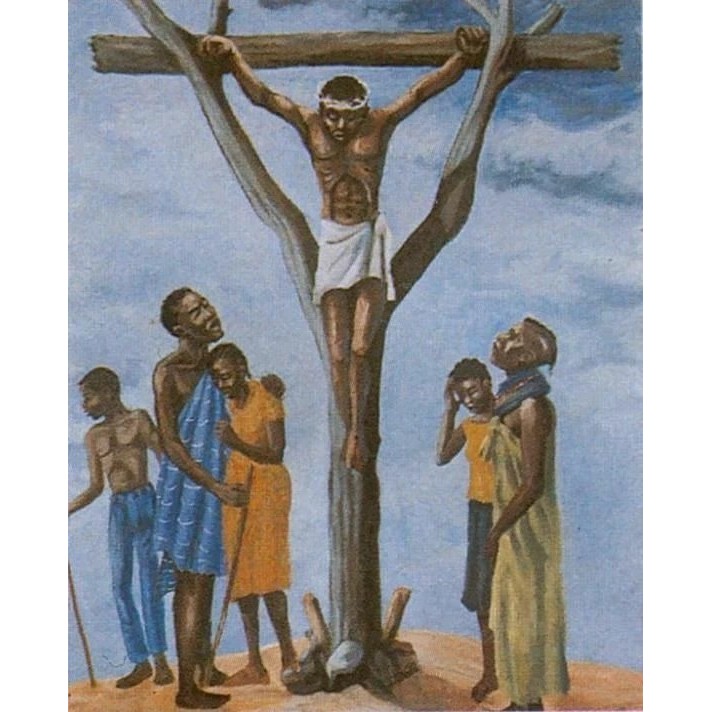 Poster in hình JESUS ĐEN đen Trang trí nội thất