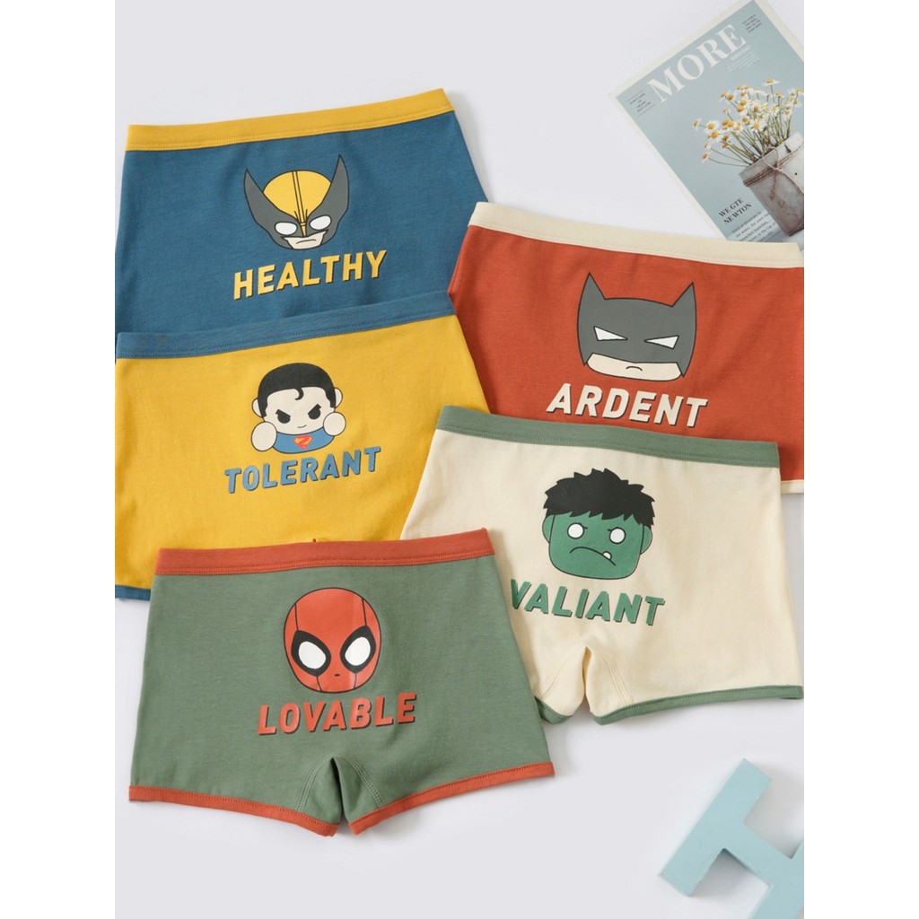 Quần Lót Bé Trai Trẻ Em Cotton Nguyên Chất Lớp Một Boxer Bé Trai Boxer Sinh Viên Cotton Bé Trai Boxe