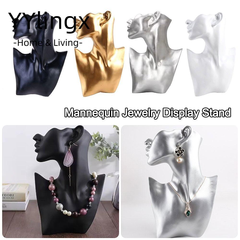 Giá trưng bày trang sức hình nộm YYLINGX, Giá đỡ trưng bày đồ trang sức hình ảnh chân dung độc đáo, 
