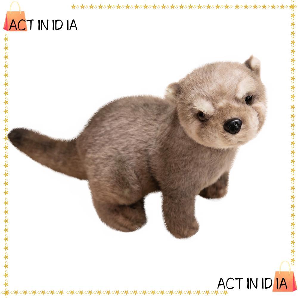 Búp bê Otter ACTINIDIRA, Mô phỏng Búp bê sang trọng Otter Plush Otter, Tư thế nằm tinh tế 38CM Đồ ch