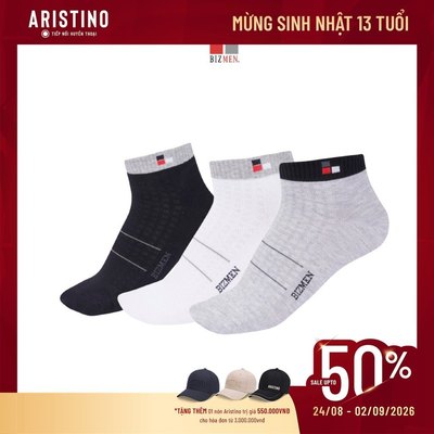 Tất nam công sở cổ ngắn cao cấp Aristino Bizmen - CSP08