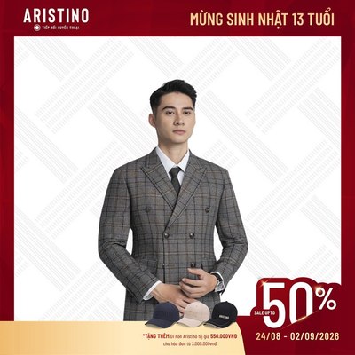 Áo khoác Blazer Nam Aristino cao cấp 4 khuy áo tà xẻ hai bên phom Premio ABZ00203