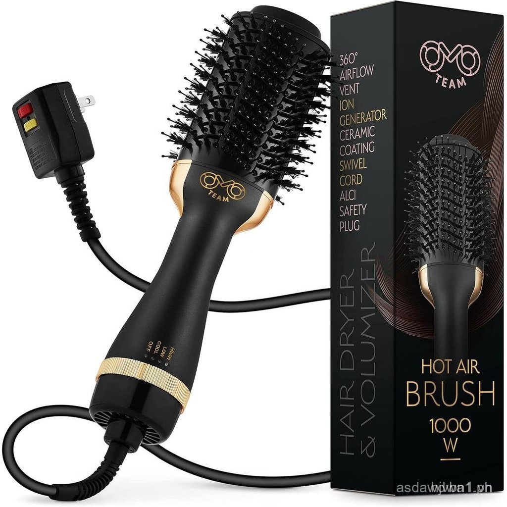 ProfessionalBlowoutHairDryerBrush, kGoldDryerandVolumizer, HotAirBrushforWomen, 75MMOvalShape (kGold