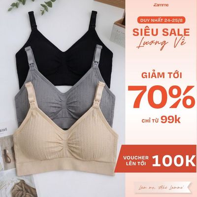 Áo lót bầu mặc như không mặc, áo ngực bầu không gọng chống chảy xệ có nút tháo cho bé tuti A2 LAMME