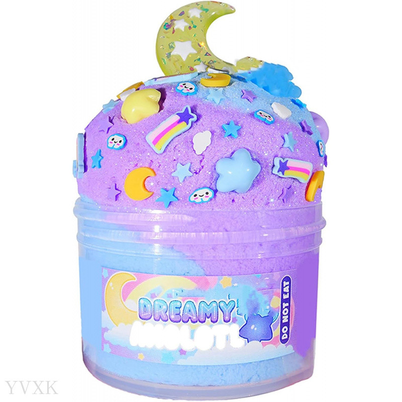 Slime Kit Squishy Mochi tăng chậm, lấp lánh lấp lánh, đất sét, hỗ trợ giảm căng thẳng, nhân viên bàn