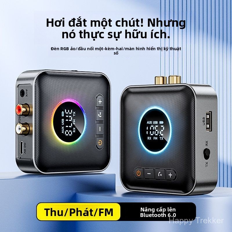 Bộ chuyển đổi Bluetooth 6.0 cho amply cũ hỗ trợ phát nhạc USB không mất tiếng ồn
