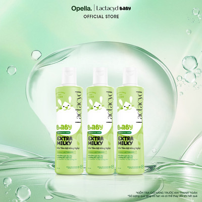 Bộ 3 chai Sữa Tắm Gội Trẻ Em Lactacyd Baby Extra Milky Làm Sạch Dịu Nhẹ và Dưỡng Ẩm Vượt Trội 250ml/chai