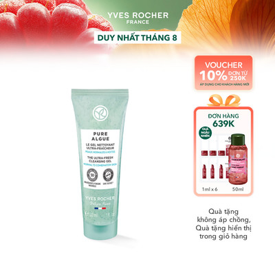 Sữa rửa mặt dạng gel Yves Rocher Mini Pure Algue Cleansing Gel 30ml