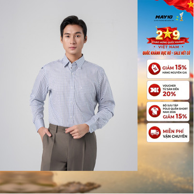 Áo Sơ mi nam dài tay May 10 form RegularFit mã 010124240ĐT AK486