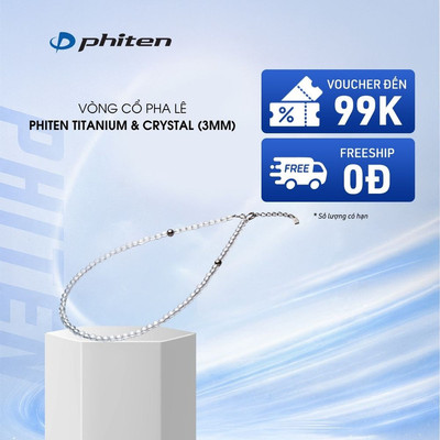 Vòng Cổ Phiten Crystal Necklace 3mm Hỗ Trợ Cân Bằng Cơ Thể Chăm Sóc Sức Khỏe Phong Cách Thời Trang