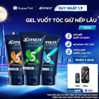 Gel Vuốt Tóc Nam XMen 150g - Tạo Kiểu Tóc, Giữ Nếp 8H