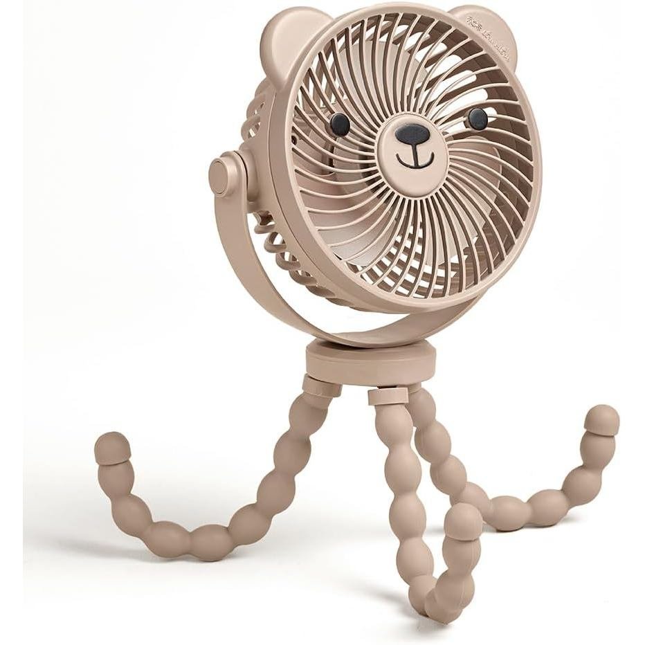 Itzy Ritzy Baby Stroller Fan - Rechargeable Fan Features 360 Degree Swivel, Flexible Wraparound Legs