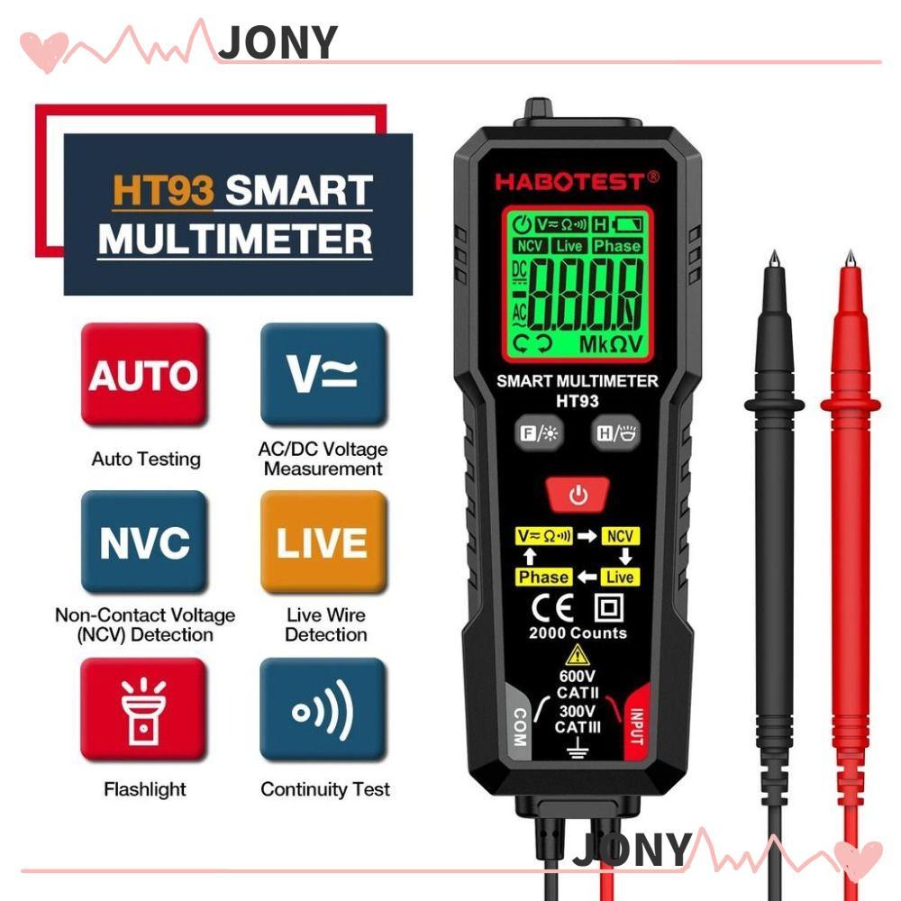 Máy kiểm tra đếm JONYPH, Đồng hồ vạn năng kỹ thuật số RMS HT93 đích thực tự động, Đồng hồ vạn năng A
