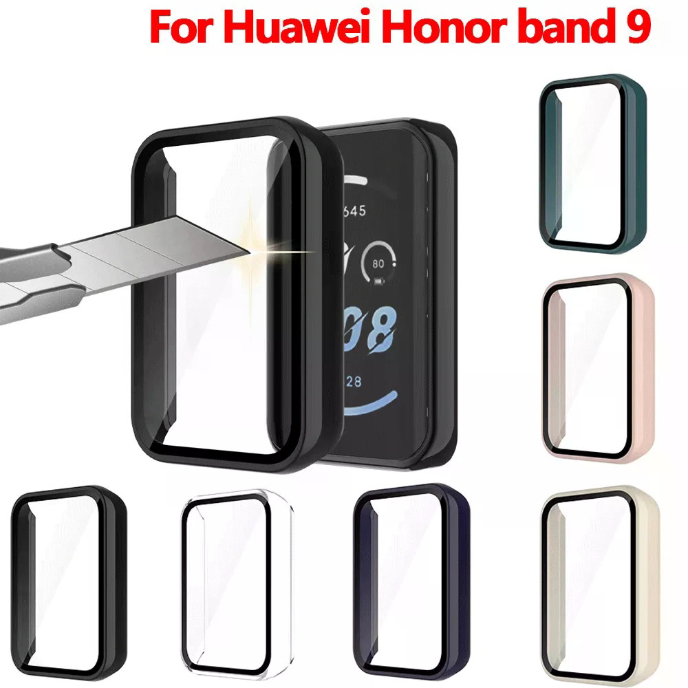 Kính + ốp lưng cho Đồng hồ thông minh Honor Band 9, Bảo vệ màn hình toàn diện Kính cường lực cản PC 