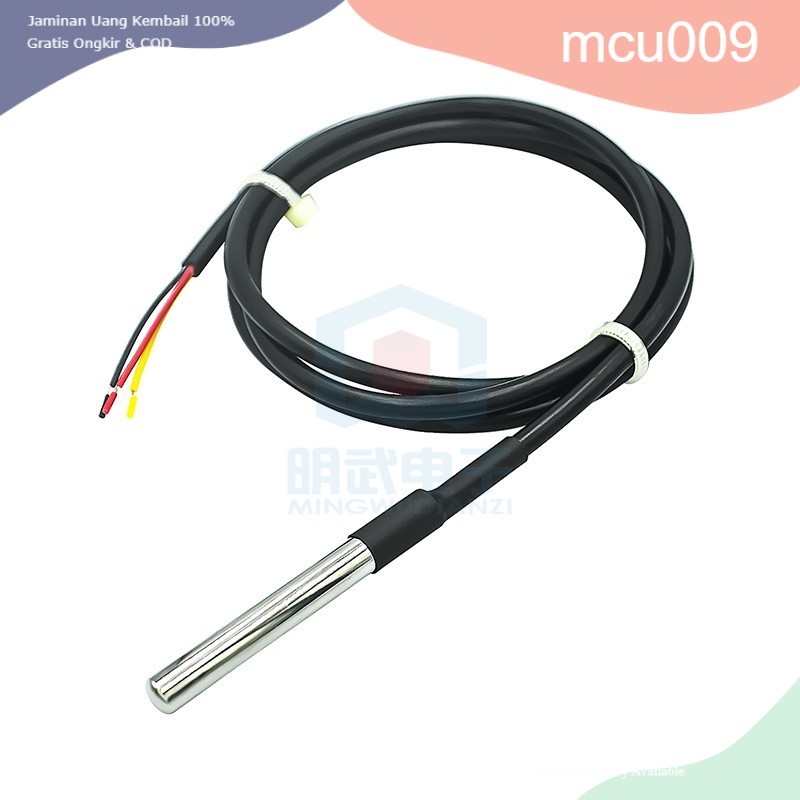 190 Dây Đo Cảm Biến Nhiệt Độ DS18B20, Chống nước, không gỉ, Cáp chống thấm DS18B20 độ chính xác cao