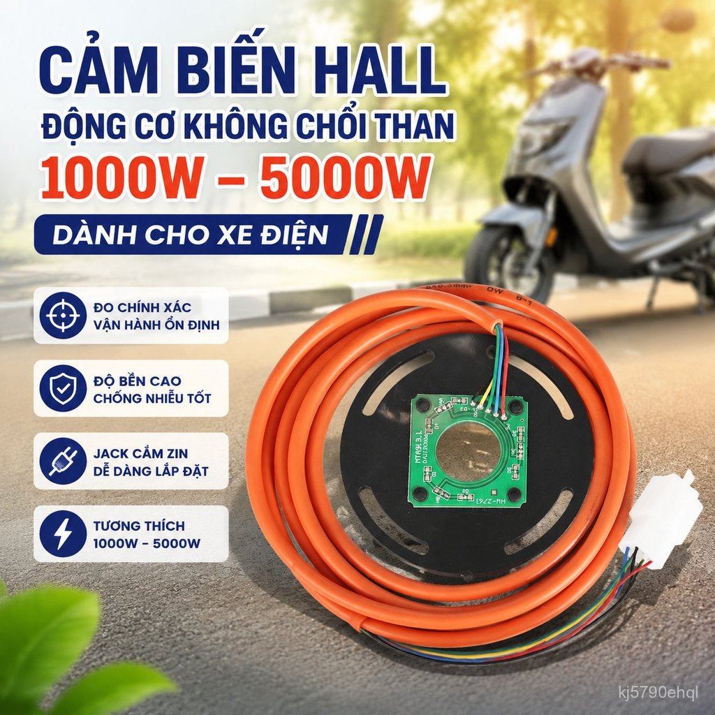 Bộ cảm biến Hall có dây cho động cơ xe điện 1000-5000W, chính hãng, bền