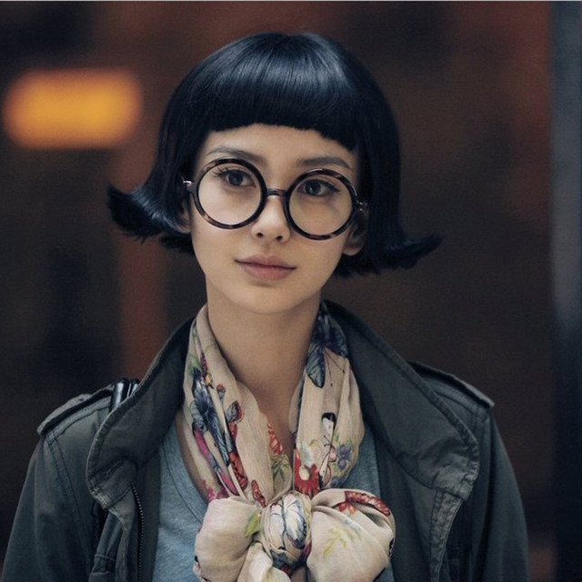 Tình Yêu Toàn Cầu angelababy Yang Ying Cùng Phong Cách Qi Bangs Valgus Retro Tóc Giả bobo Đầu Nữ Tóc