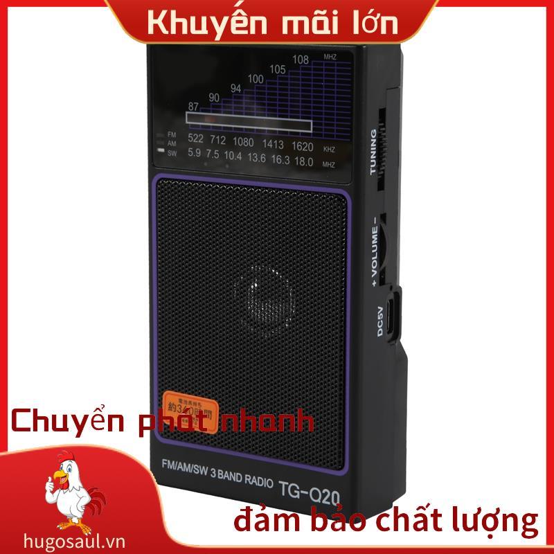 Pocket Full Band Radio Di Động FM AM SW Radio Thu Loa Có Thể Sạc Lại Với Jack Tai Nghe 3.5MM .hugosa