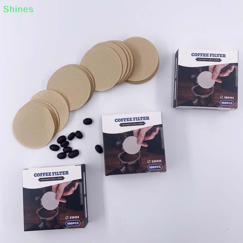 Shines 51 / 53 / 58mm Giỏ Portafilter Giấy lọc cà phê cho máy pha cà phê 100 tờ Bộ lọc giấy cà phê tròn cho nồi Moka Phụ kiện cà phê VN