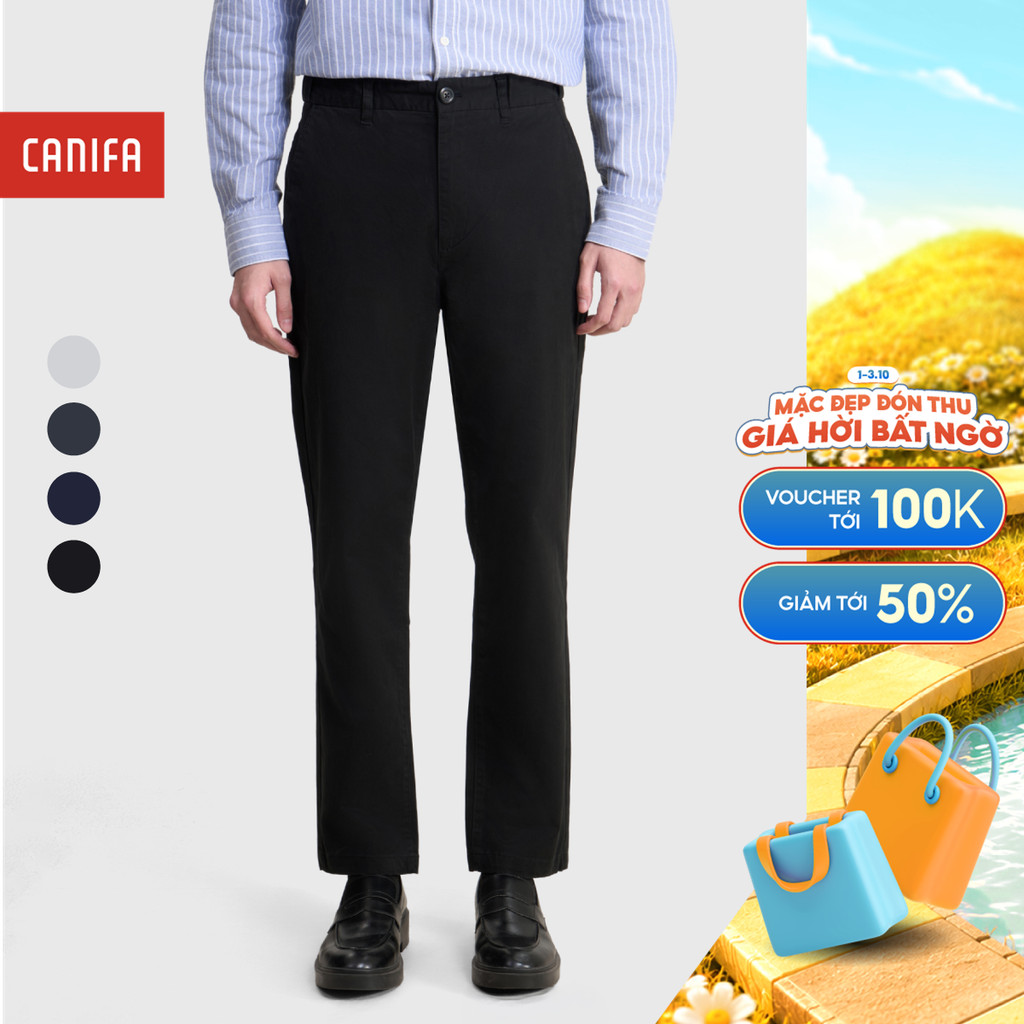 Quần kaki nam CANIFA dáng công sở form suông basic 8BK26A001
