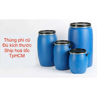   Hoả Tốc HCM  Thùng phuy Thùng phi nhựa xanh 30l 60l 50L,120l 160l 220l loại dày  mới 85%  - Điện Nước Ba Đẳng 