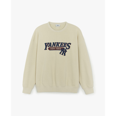 MLB - Áo sweatshirt nữ tay dài Vintage Letter Graphic Varsity_3AMTV0554-50CRS