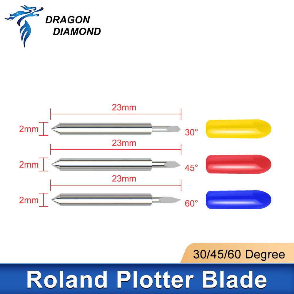 DRAGON DIAMOND Roland 50 Chiếc 30 / 45 / 60 Độ Roland Vinyl Cắt Lưỡi Plotter Cho Roland Cắt Máy
