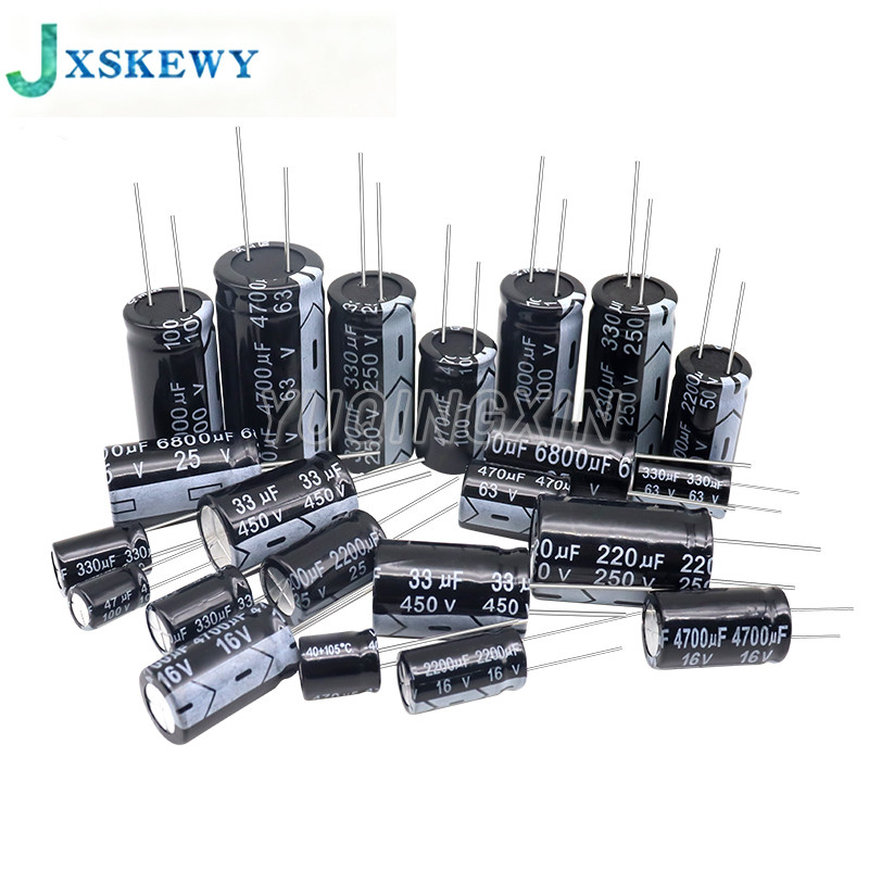 Tụ Điện Phân Nhôm 10V 16V 25V 35V 50V 400V 450V 470UF 100UF 220UF 330UF 470UF 680UF 1000UF 47UF 10UF