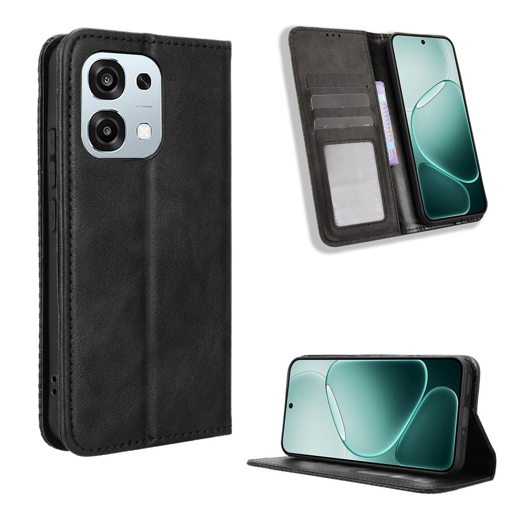 Ốp Lưng Cho OPPO A6 Pro 5G / 4G Vintage Flip Cover Cho Oppo A6 4G Từ Ví Bao Da PU Hộp Đựng Thẻ