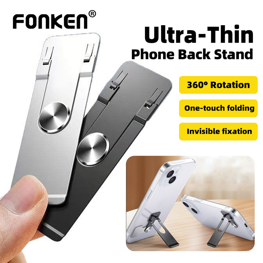 Giá đỡ nhãn dán mặt sau điện thoại gấp Fonken Mini 360° Giá đỡ điện thoại xoay Giá đỡ máy tính bảng mỏng siêu nhẹ