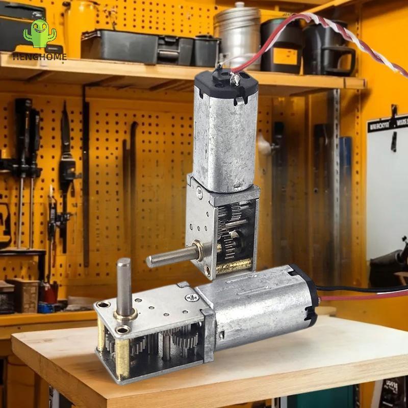 HENGHOME 1 Cái 3V-6V 5V 10RPM Động cơ giảm mô-men xoắn lớn góc phải D-Axis Robot ô tô N30 Động cơ bá