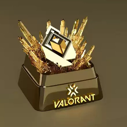 Keycap Resin Trong Suốt Valorant Rank Radiant