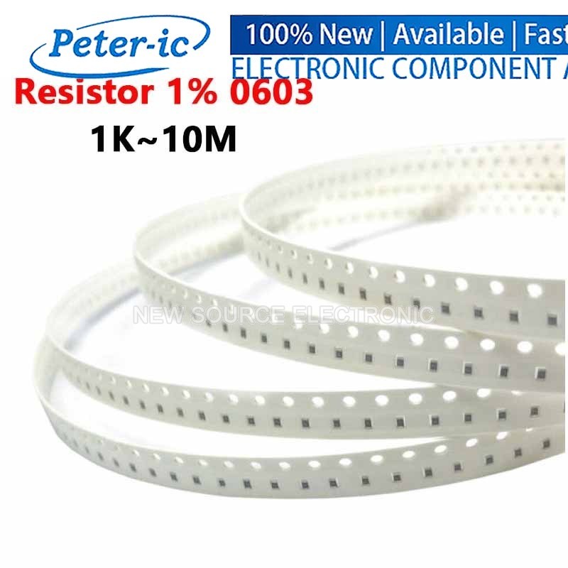 (100 chiếc) 0603 Điện trở SMD 1K ~ 10M 1% 1 / 10W 1.5K 2.2K 2.7K 10K 33K 22K 47K 51K 68K 100K 150K 2