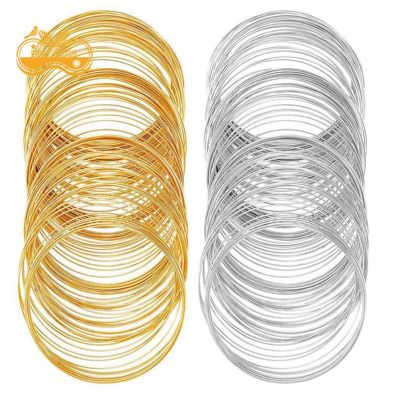 200 Vòng Dây Nhớ Vòng Tay Trang Sức Số Lượng Lớn Dây Nhớ Vòng Tay Vàng Bạc Thép Đính Hạt Dây
