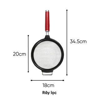 KitchenAid- Rây Lọc Lưới Inox - Màu Đỏ