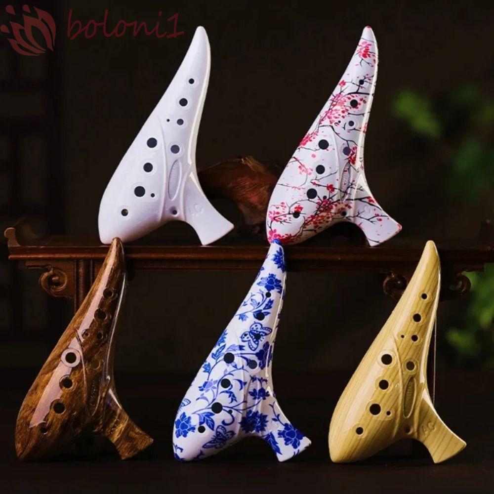 Ocarina 12 Lỗ, Alto C Tone Chất Lượng Chuyên Nghiệp Ocarina Nhạc Cụ, Kích Thước Nhỏ Mịn Âm Thanh Mềm