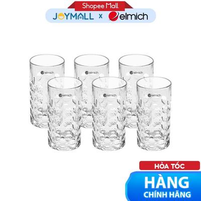 Bộ 6 Ly Thủy Tinh Elmich EL0777 350ml, Hàng Chính Hãng, Thủy Tinh Trong Suốt Cao Cấp - JoyMall