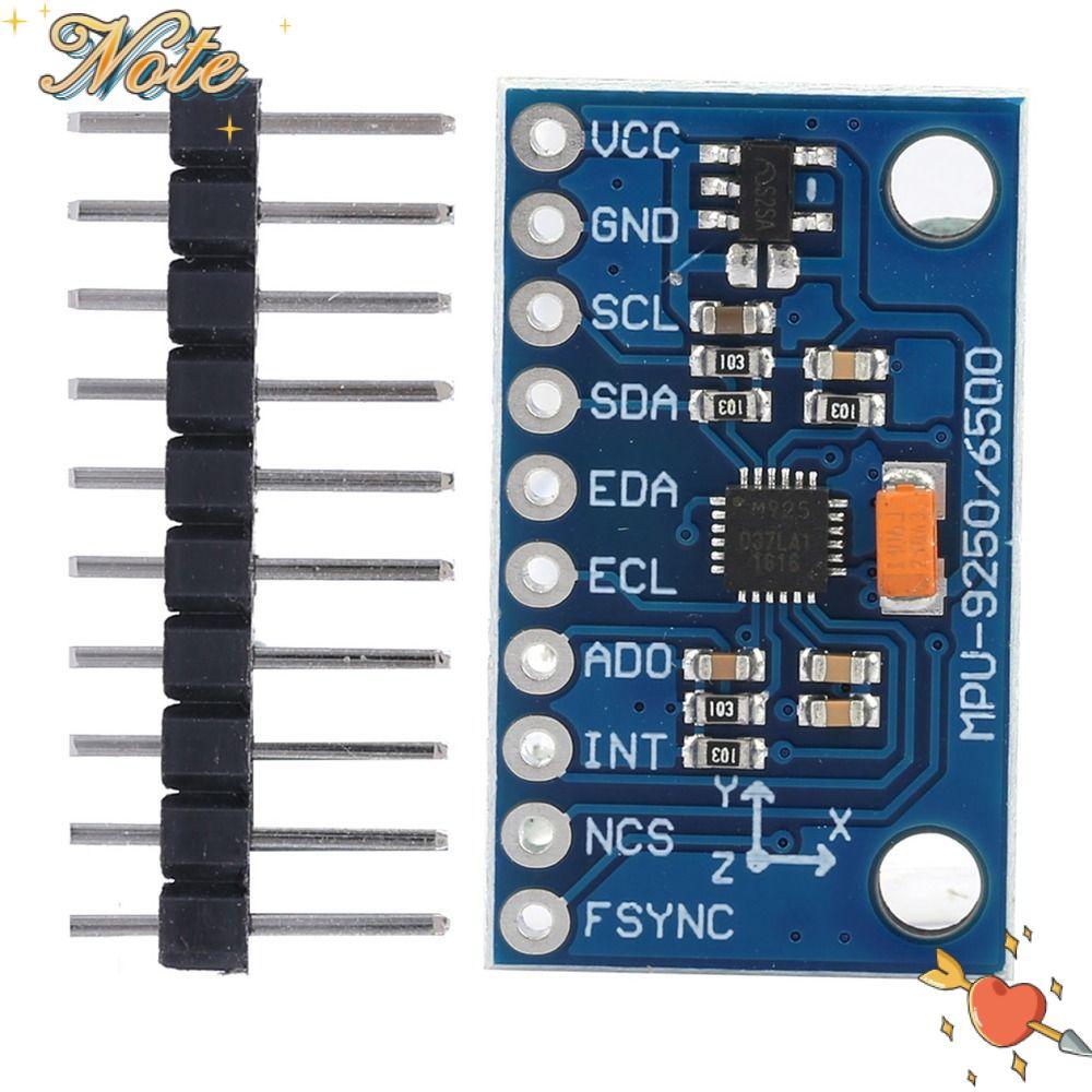 NOTE1 Cảm biến 9 trục, Mô-đun con quay hồi chuyển 9 trục 3-5V, Mô-đun cảm biến 16 Bit MPU ‐ 9250 GY 