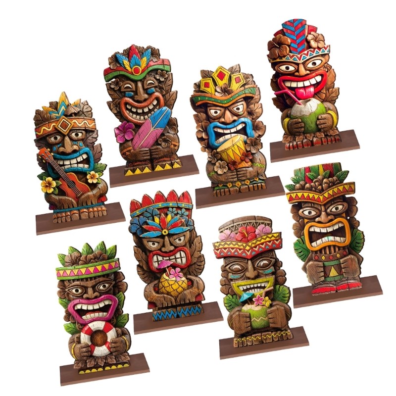 Kiss Figurine Table Set 8 nhân vật đầy màu sắc để trưng bày tiệc