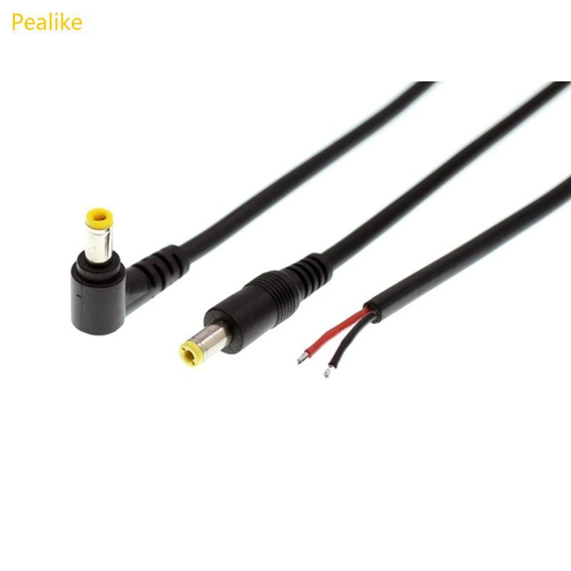 Pealike 5525 DC Nam Cắm Cáp DC 5 5MM x 2 5MM Đầu Nối Đuôi Heo DC5525 Cáp Nguồn