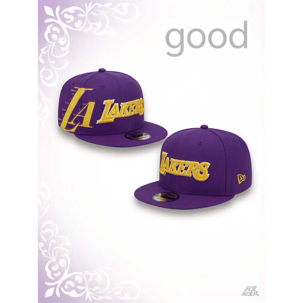 Nam Kỷ Nguyên Mới Tím Los Angeles Lakers Logo Bên 9FIFTY Mũ Snapback Chống Nắng Cho Nam Và Nữ.
