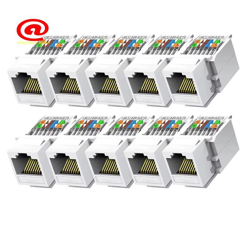 Bộ chuyển đổi tường RJ45 Bộ ghép nối mô-đun RJ45 Cat5e Jack Ethernet (Không đục lỗ, công cụ-Less) Ja