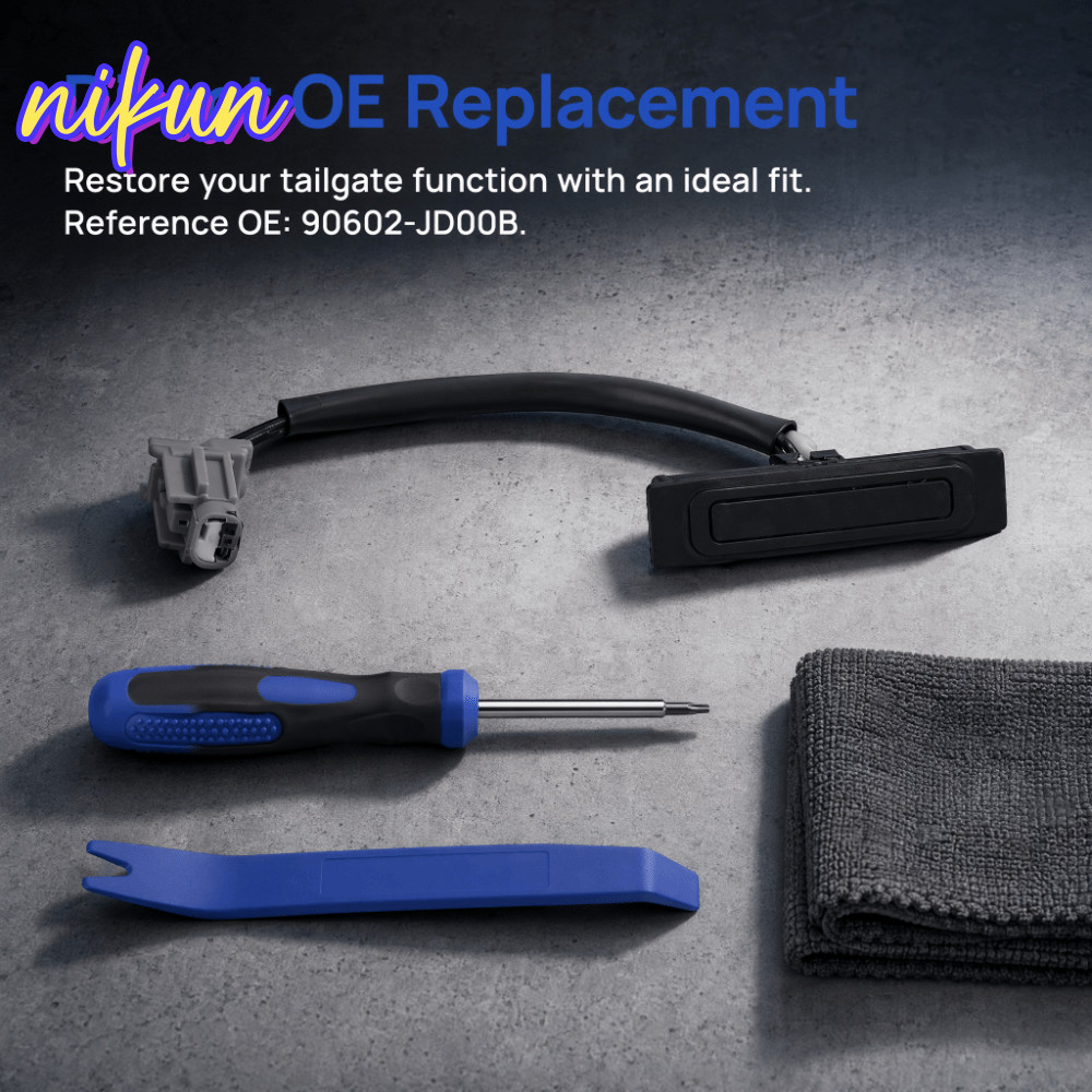 Kích hoạt mở thân xe NIKUN, Công tắc nhả cổng sau bằng nhựa 90602-JD00B, Cảm biến nhả cửa sau màu đe