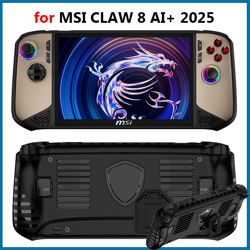 Máy chơi Game cầm tay, có chân đế TPU Vỏ bảo vệ chống trầy xước cho MSI Claw 8 AI + 2025 Vỏ máy chủ 