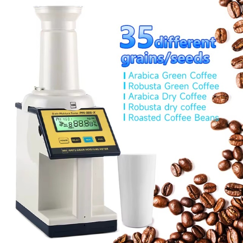 Máy phân tích độ ẩm 35 loại PM-888-X cho cà phê xanh Arabica.Cà phê xanh Robusta. Cà phê khô Arabica