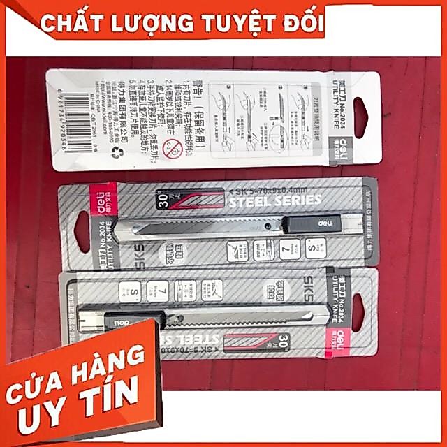 02 cái Dao inox Deli nhập Nhật( Tool, dụng cụ)