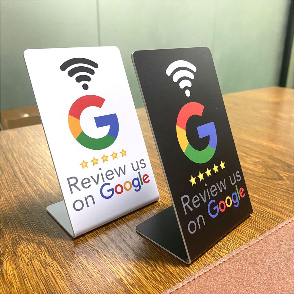 Lika Desktop nfc Google stands y Tap the card nfc Bending sign nfc Restaurant reviews, comments, pos